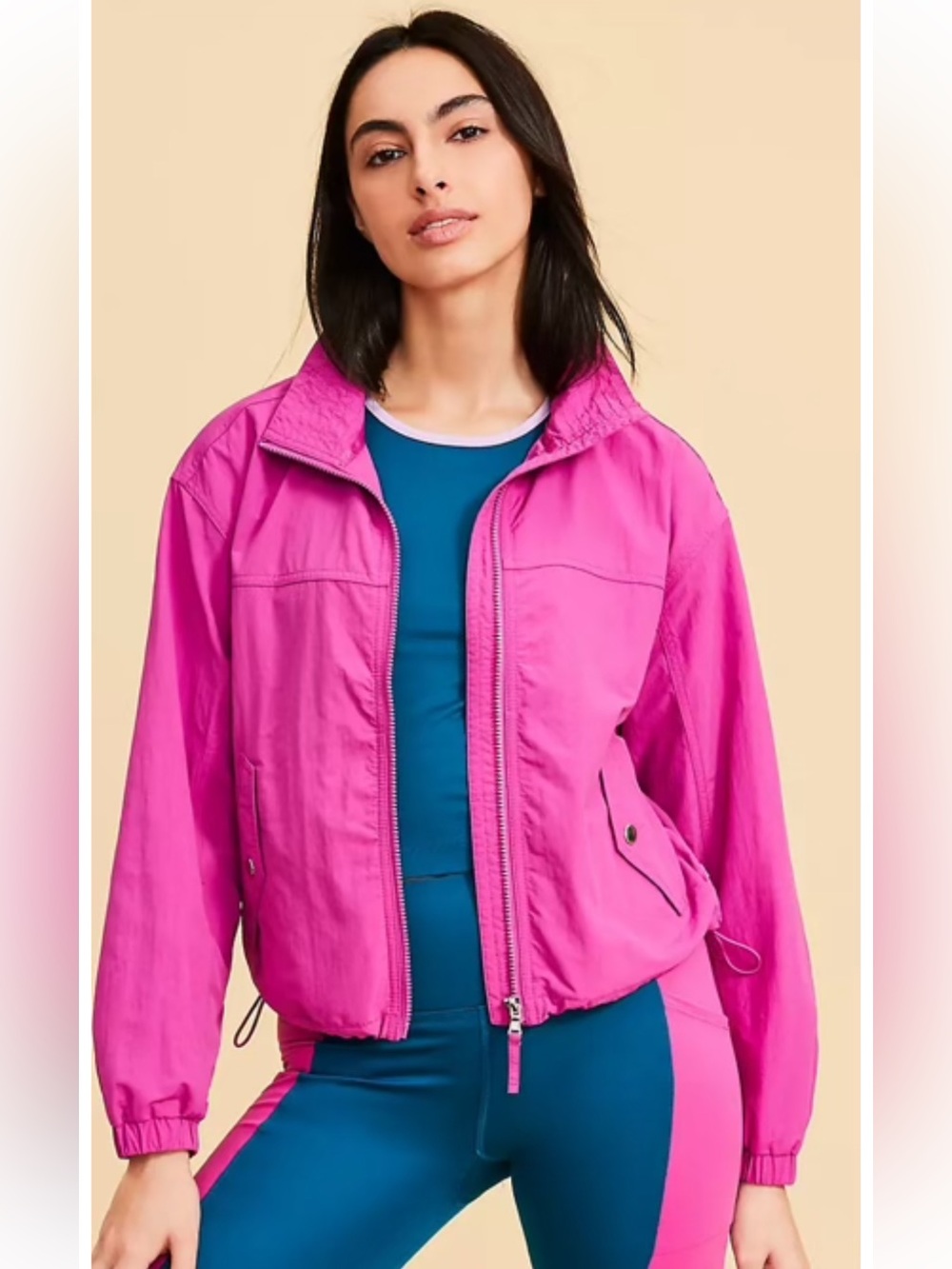 Like New LOFT Lou & Grey Windbreaker Jacket in cosmic hibiscus
